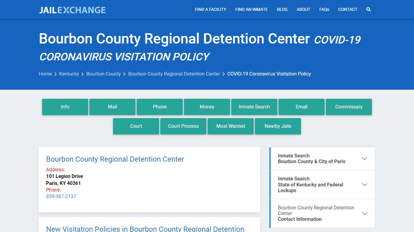 Bourbon County Regional Detention Center - Jail Exchange